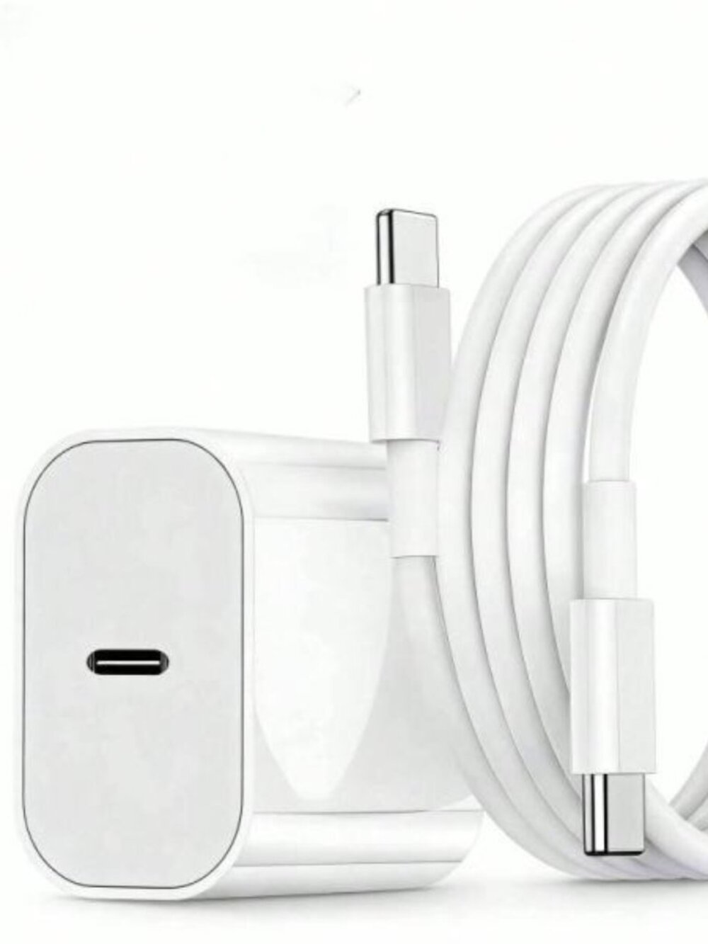 20W USB-C Fast Charger PD Wall Adapter + 3ft Cable for iPhone Samsung